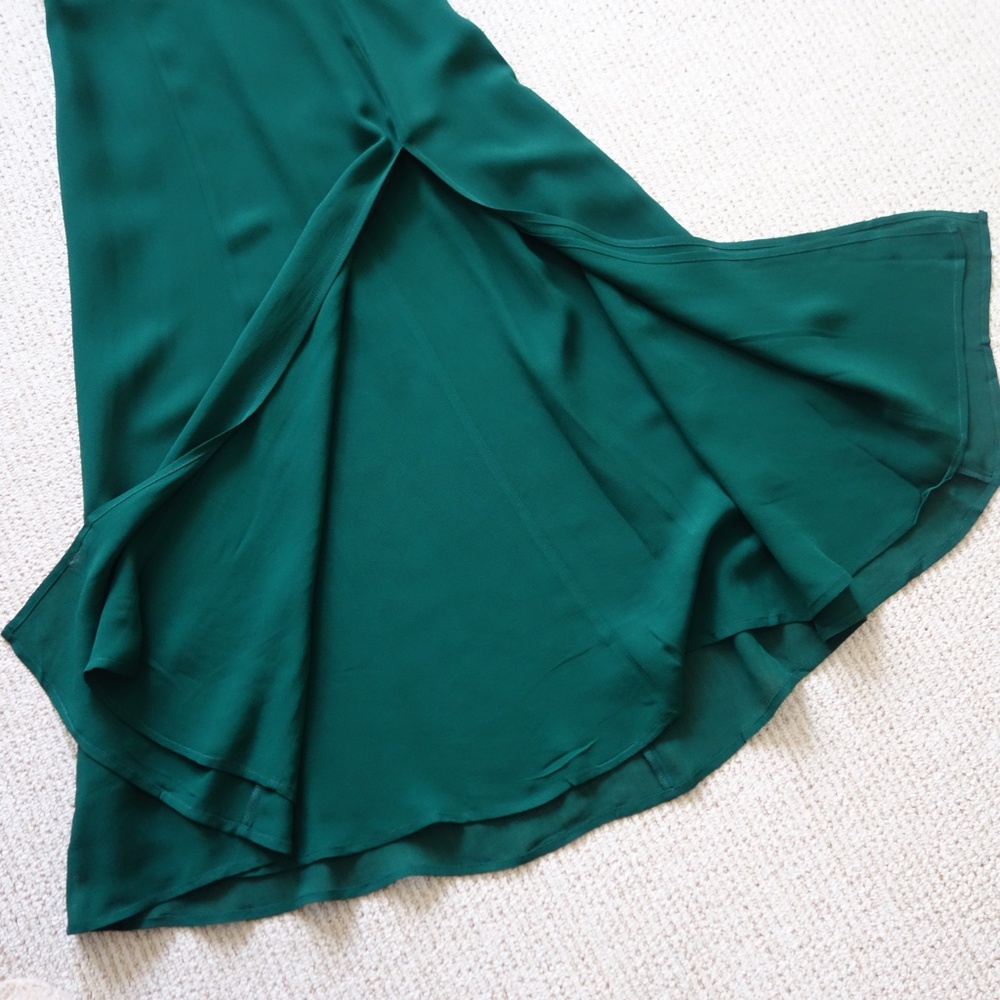 NEW Reformation Juliette Dress Emerald Green - Picture 9 of 16